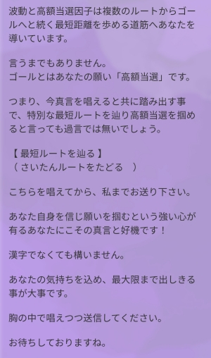 偽鑑定師からのメッセージの一部