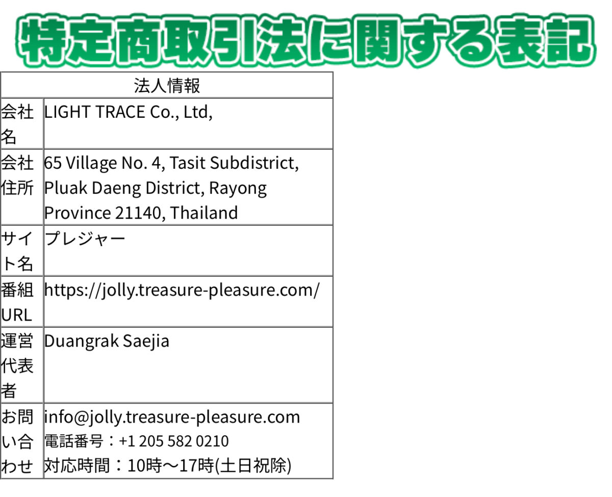特定商取引法に基づく表記
