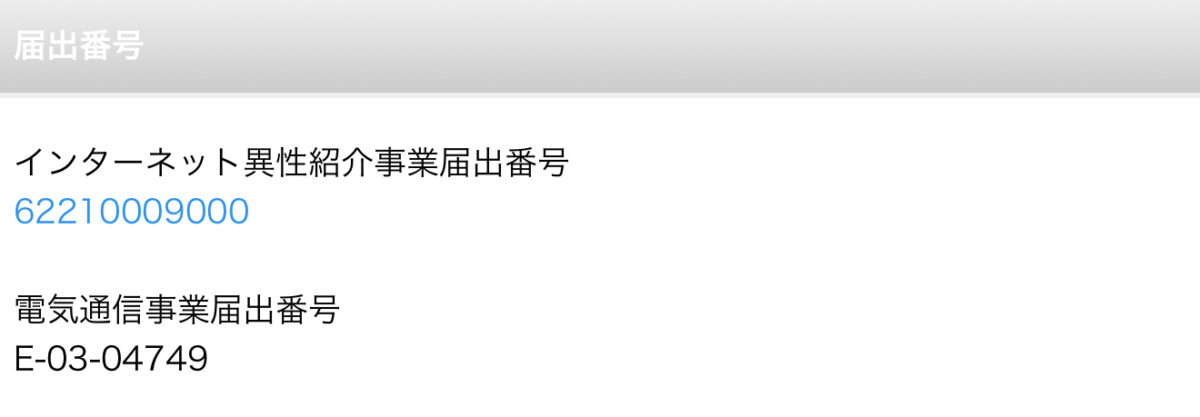 届出番号