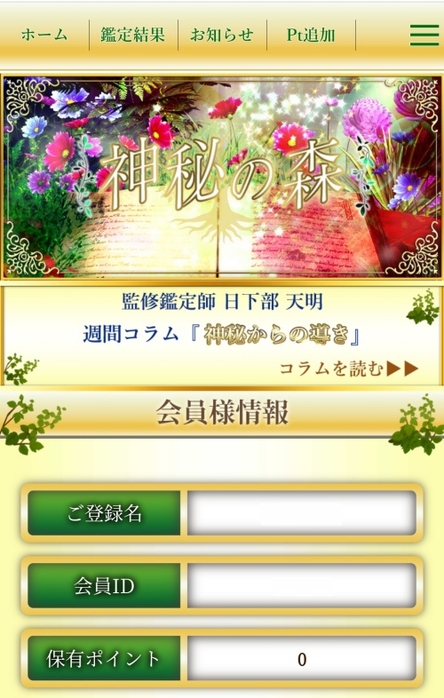 神秘の森のメインビジュアル