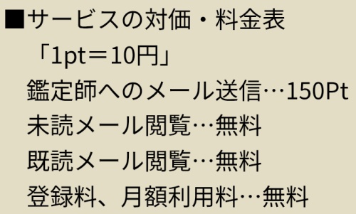 天賜の泉の料金表