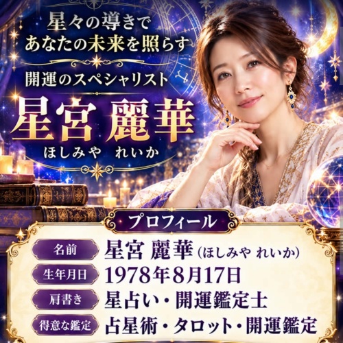 ハレノヒの鑑定師を名乗る女性星宮 麗華