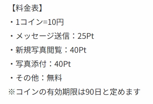 ツナガル~出会いはAから~の料金表